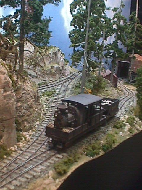 Logging railroad with Climax locomotive
